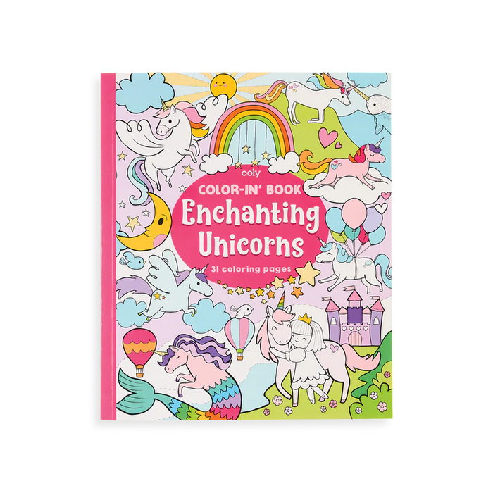 118-202 COLOR IN' BOOK: ENCHANTING UNICORNS (8" X 10")