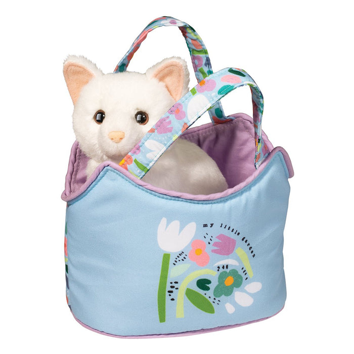 2146 MY LITTLE GARDEN SASSY SAK W/ WHITE CAT