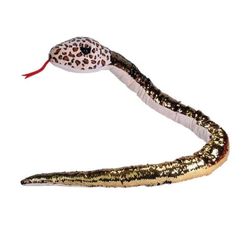 23488 SNAKE-SEQUIN LEOPARD SNAKE STUFFED ANIMAL 54"