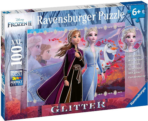 12868 FROZEN STRONG SISTERS 100 PC GLITTER PUZZLE