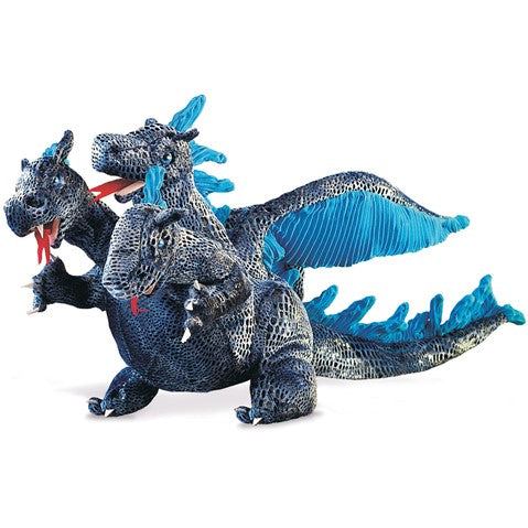 2387 BLUE THREE HEADED DRAGON