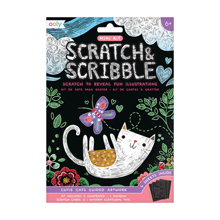161-039 SCRATCH & SCRIBBLE MINI KIT - CUTIE CATS (7)