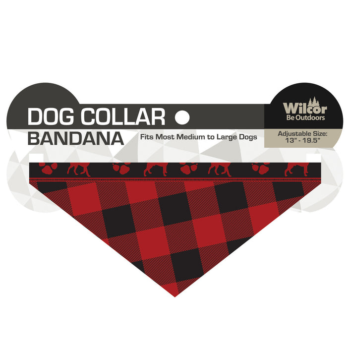 HOU0911 BUFFALO PLAID DOG COLLAR BANDANA