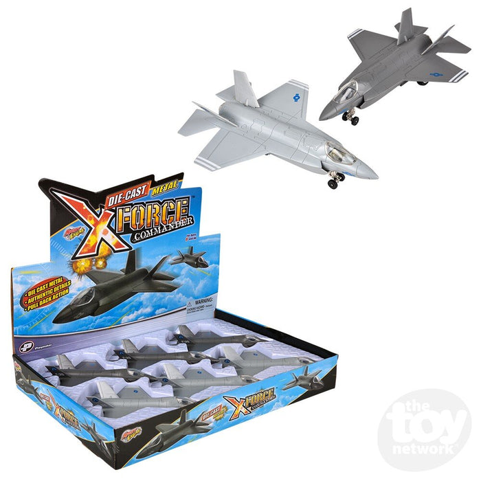 TVEDF357 7.5" DIE CAST PULL BACK F-35 LIGHTING II