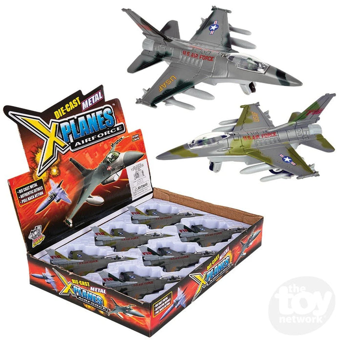 TVEDSTR6 6" DIECAST PULL BACK F16 FIGHTING FALCON (12)