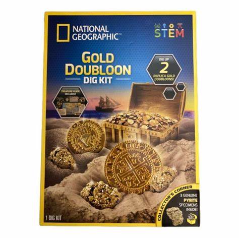 RTNGDOUBDIG NATIONAL GEOGRAPHIC GOLD DOUBLOON DIG KIT