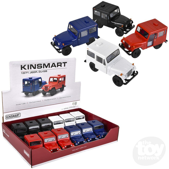 TVEJDJ5B 5" DIECAST PULL BACK 1971 JEEP DJ-5B