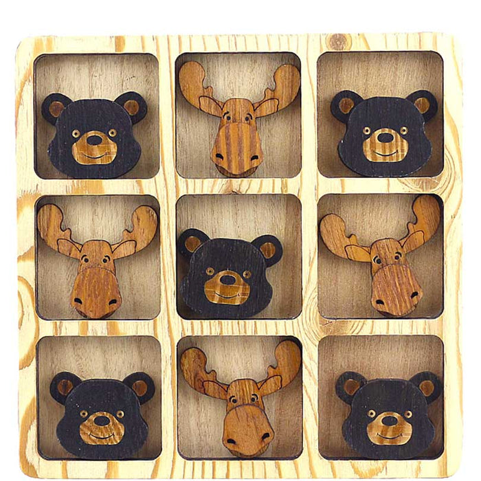 GFT5385 TIC TAC TOE BEAR/MOOSE FACES