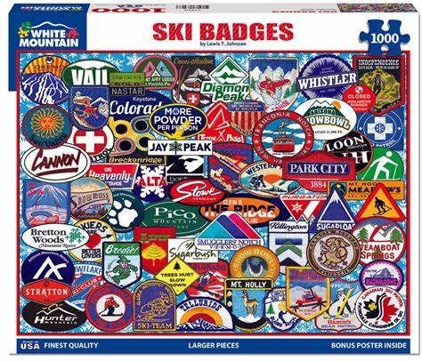 1191PZ SKI BADGES PUZZLE 1000P