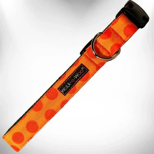 220 DOT ORANGE SMALL DOG COLLAR