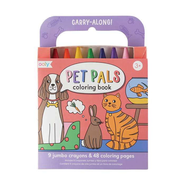 138-021 CARRY ALONG CRAYON & COLORING BOOK KIT-PET PALS