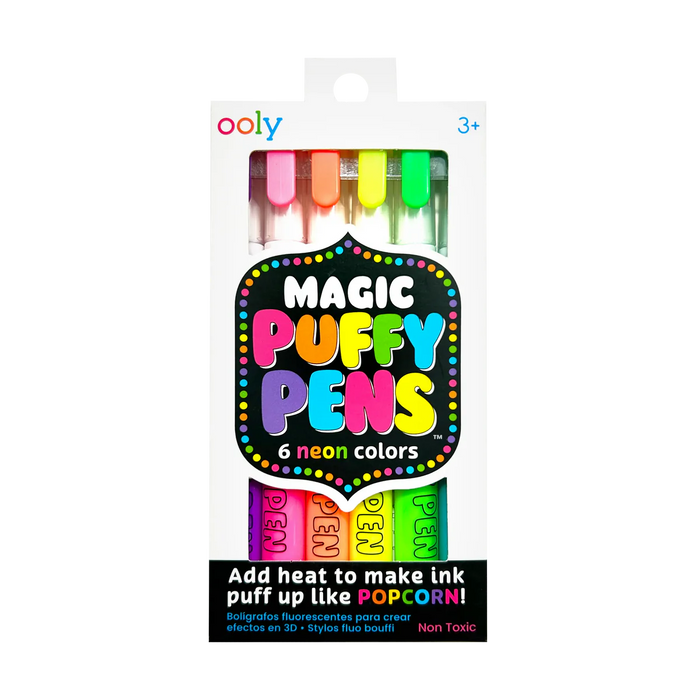 132-162 MAGIC PUFFY NEON PENS (SET OF 6)