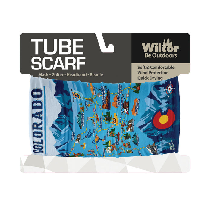 NEW0406 CO MAP TUBE NECK SCARF