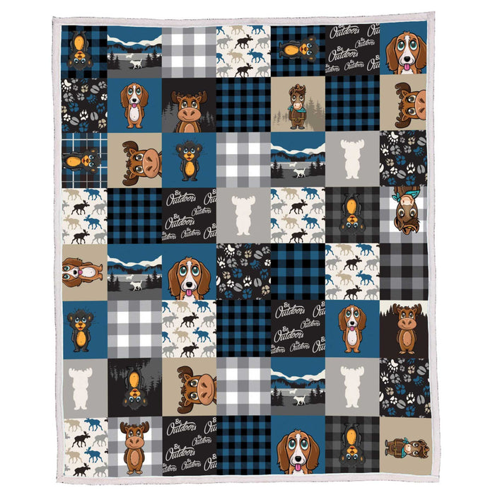 CMP0181 KID PATCH SHERPA BLANKET 50X60