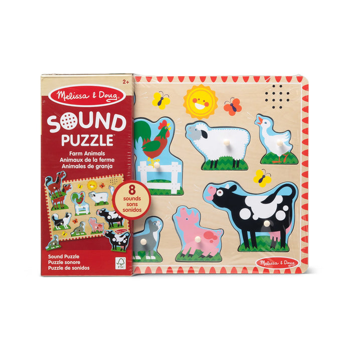 50204 FARM ANIMALS SOUND PUZZLE - 8 PIECE