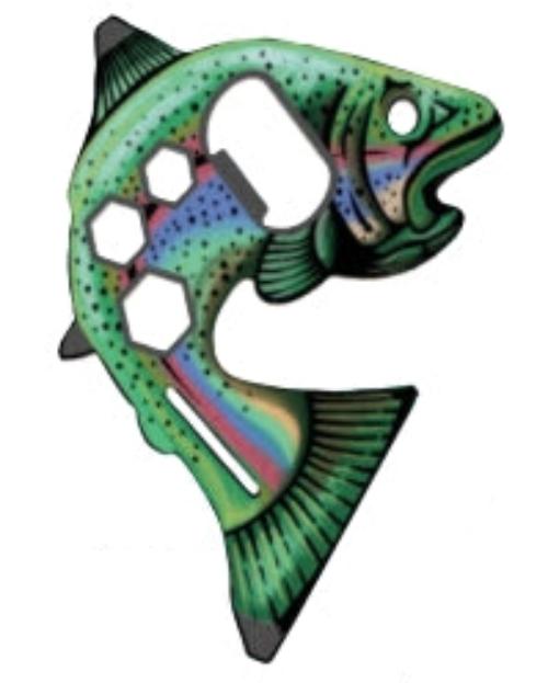 CMP0726 TROUT COLOR CLIP ON TOOL W/ CARABINER