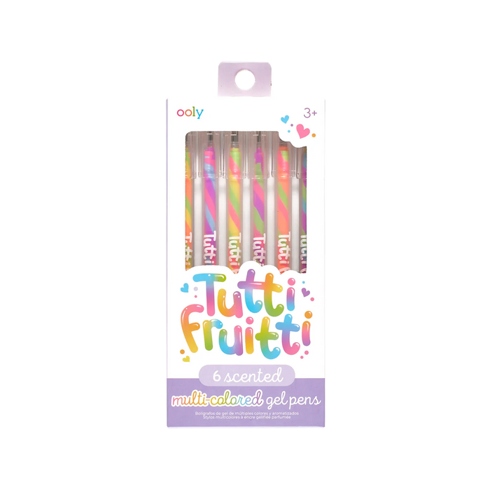 132-16 TUTTI FRUITTI: SCENTED MULTI-COLORED GEL PENS (SET OF 6)