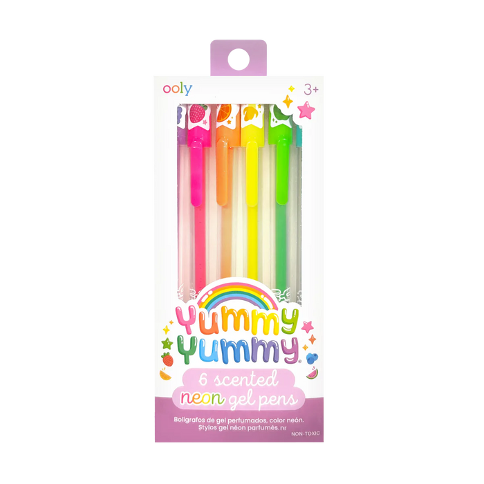 132-163 YUMMY YUMMY SCENTED GEL PENS - NEON (SET OF 6)