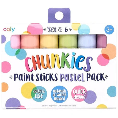 126-018 CHUNKIES PAINT STICKS: PASTEL - SET OF 6