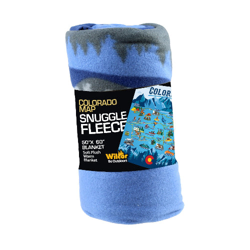 NEW0700 COLORADO MAP SNUGGLE FLEECE BLANKET