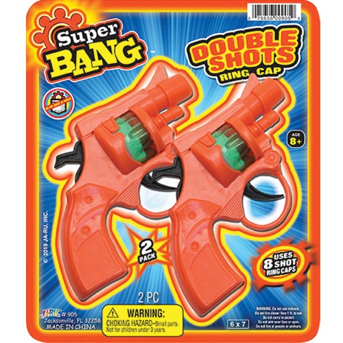 PKG0007 CAP GUN 8 SHOT 2PK