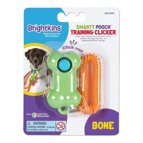 LER9380 BRIGHTKINS SMARTY POOCH TRAINING CLICKER - BONE