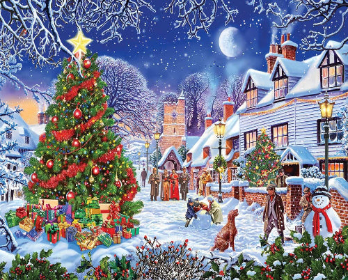 1287 VILLAGE CHRISTMAS TREE 1000 PIECE