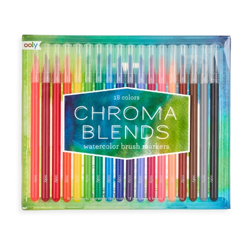 130-057 - Chroma Blends Watercolor Brush Markers - set of 18