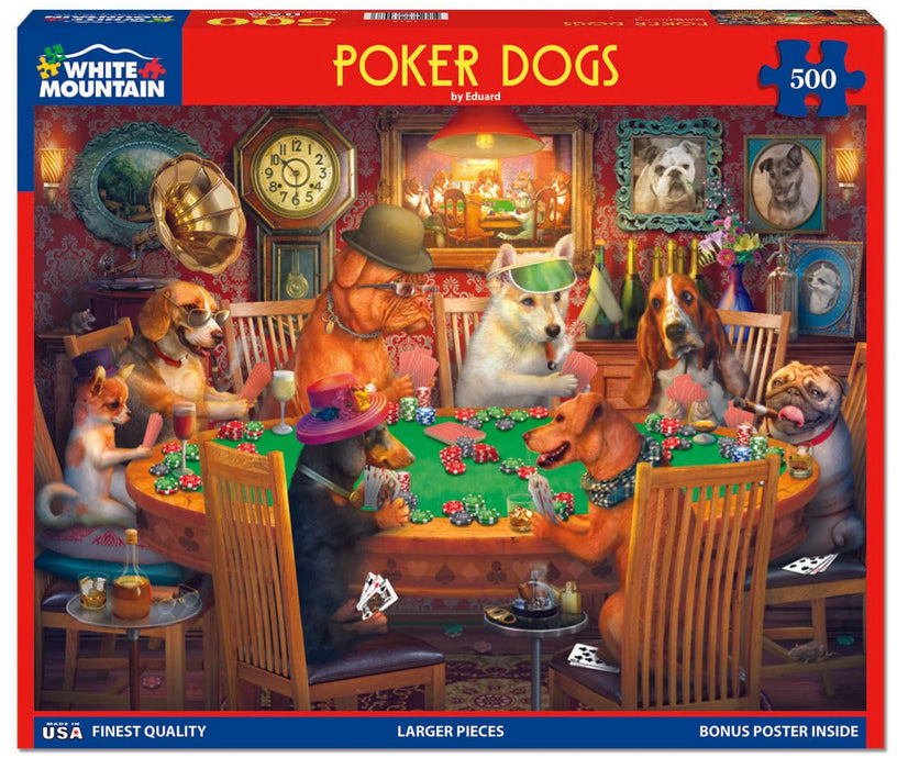 1852PZ POKER DOGS - 500 Piece