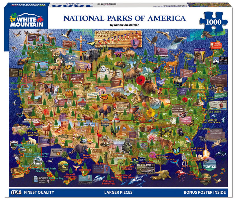 1976PZ NATIONAL PARKS MAP - 1000 PIECE
