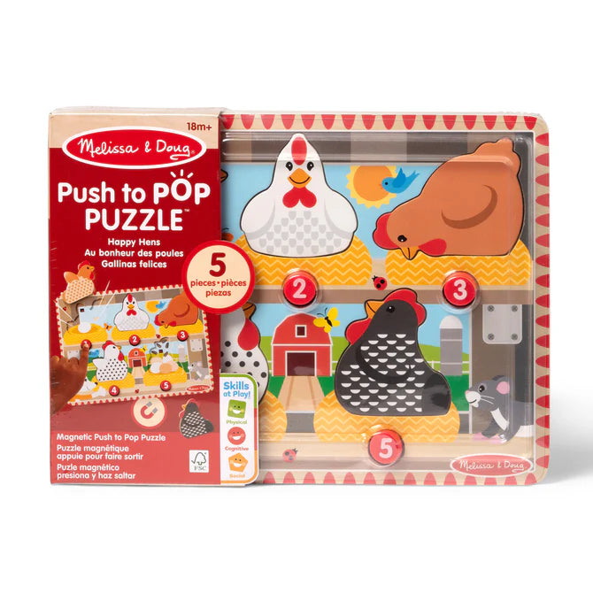 51984 HAPPY HENS PUSH TO POP PUZZLE