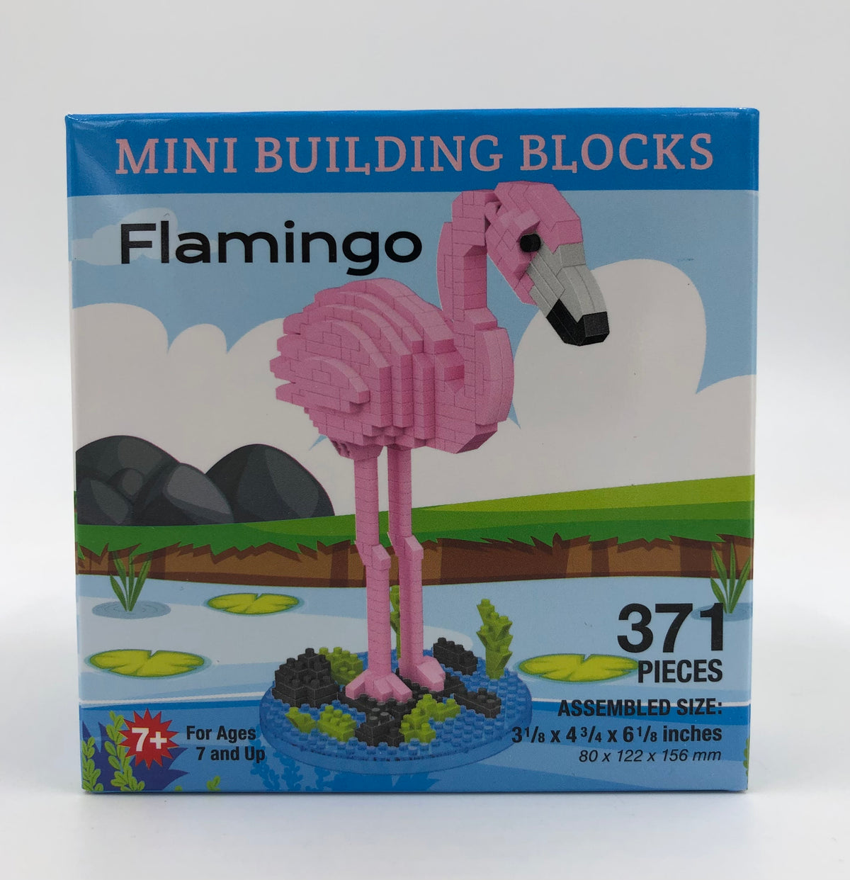 92140-MBBM FLAMINGO BUILDING BLOCK — Peak A Boo Toys Breckenridge