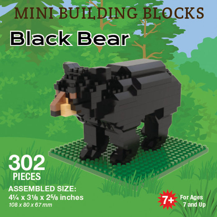 47469-MINI BUILDING BLOCK BLACK BEAR