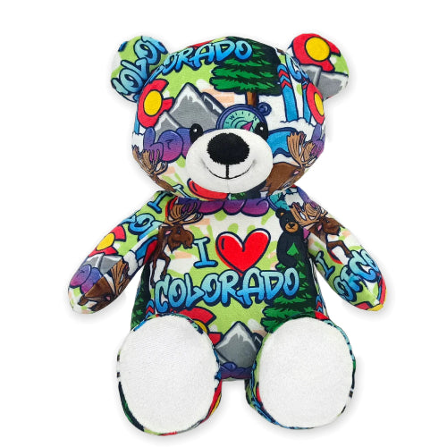 156088 10" CO ECO GRAFFITI TEDDY