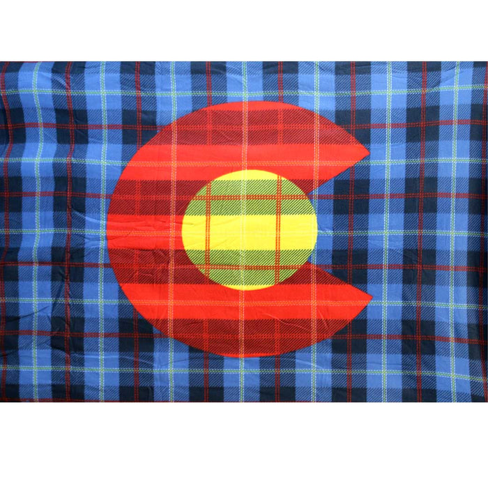 NEW0035 COLORADO FLAG SNUGGLE FLEECE BLANKET