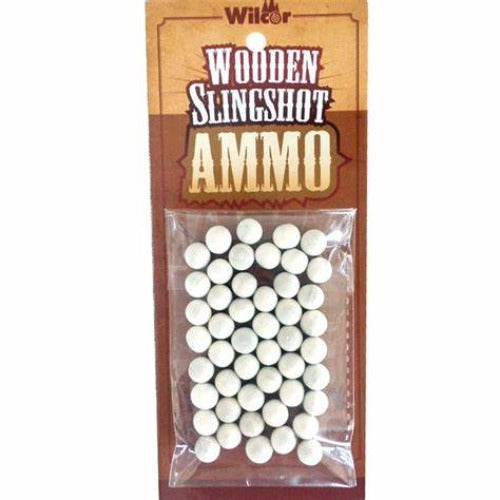 GFT5377 WOODEN SLINGSHOT AMMO (48PC)