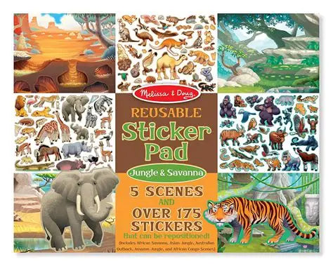 30502 REUSABLE STICKERPAD JUNGLE AND SAVANNA
