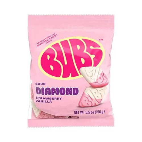 602106 BUBS PEG BAG SOUR DIAMOND STRAWBERRY