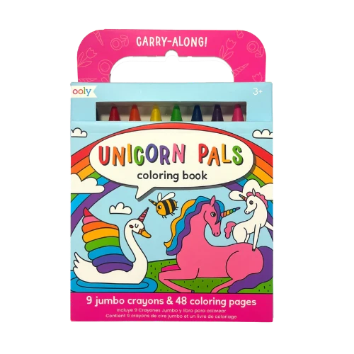 138-026 - Carry Along Crayons & Coloring Book Kit - Unicorn Pals (Set of 10)