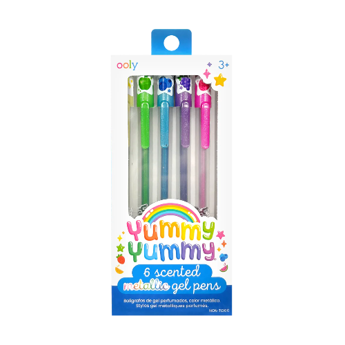 132-164 YUMMY YUMMY SCENTED GEL PENS - METALLIC (SET OF 6)