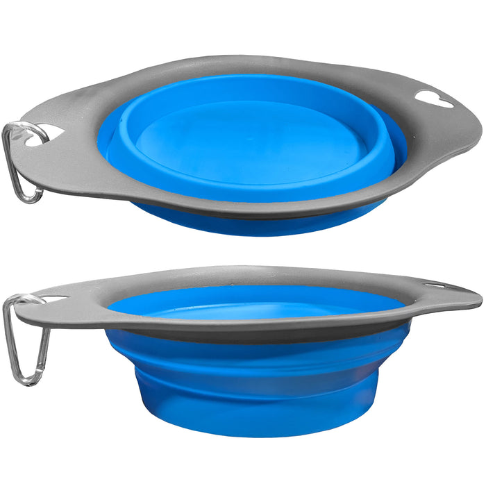 HOU0979 COLLAPSIBLE PET BOWL W/ CARABINER