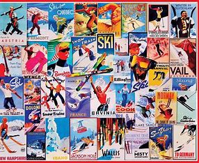 932PZ SKI POSTERS PUZZLE 1000PC