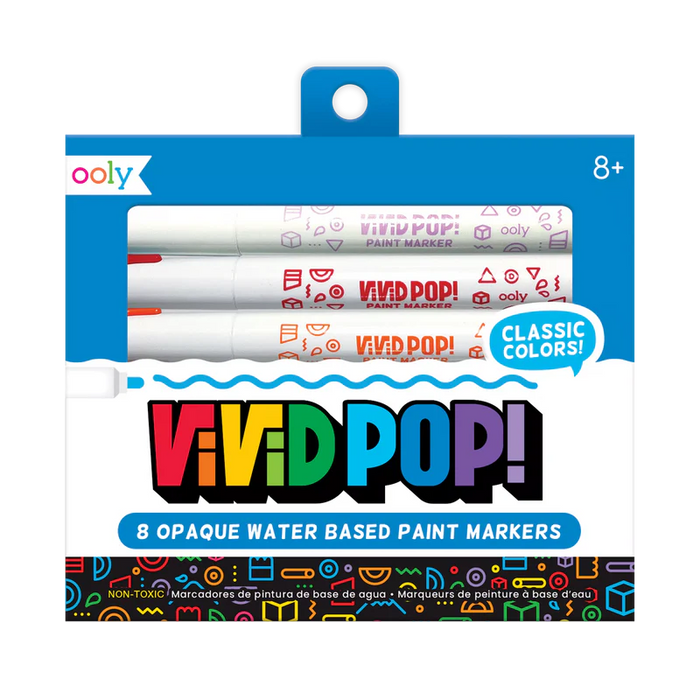 130-110 VIVID POP! WATER-BASED PAINT MARKERS: CLASSIC - SET OF 8