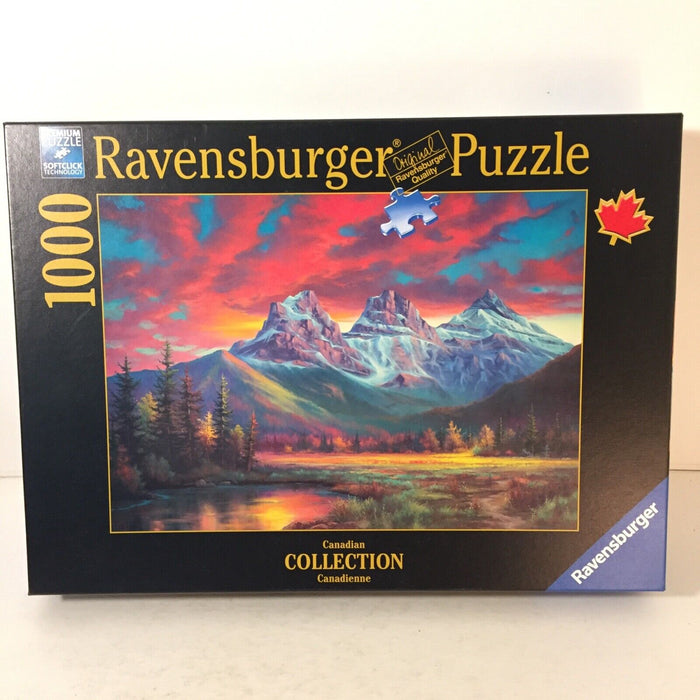 Ravensburger 1000 Pc Puzzle Canadian Collection Alberta Three Sisters Mountains