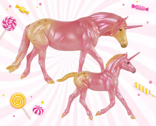 B-FS-10613 CANDY DELIGHTS UNICOR & FOAL SET