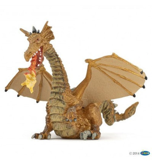 39095 GOLD DRAGON W FLAME (PAPO)