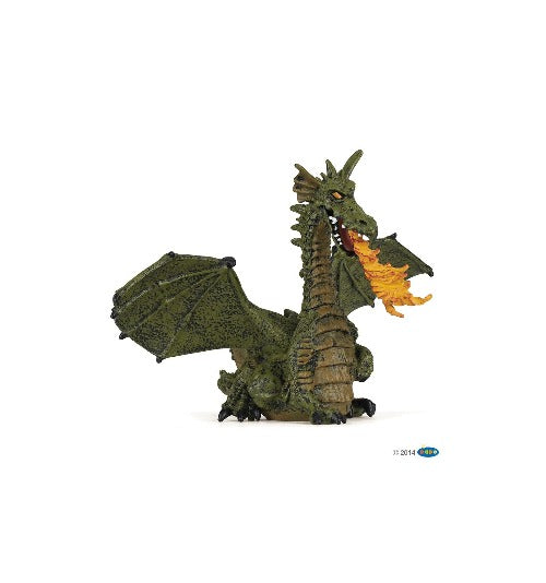 39025 GREEN WINGED DRAGONWITH FLAME (PAPO)