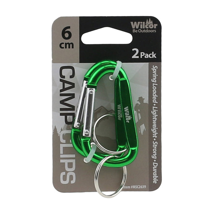 MSC2639 CARABINER 6CM 2PK CARDED